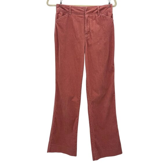 Joie Womens 0 Pants Corduroy High Rise Straight Leg Pink - Picture 1 of 8
